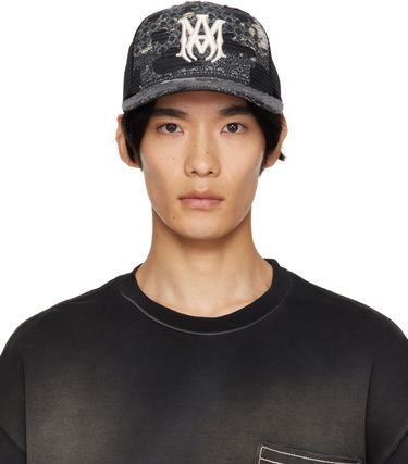 Шапка с козирка AMIRI AMIRI Bandana Repair Trucker Cap Черно | AMHATR1028, 0