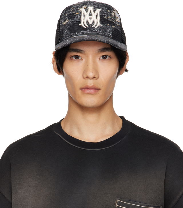 AMIRI Bandana Repair Trucker Cap