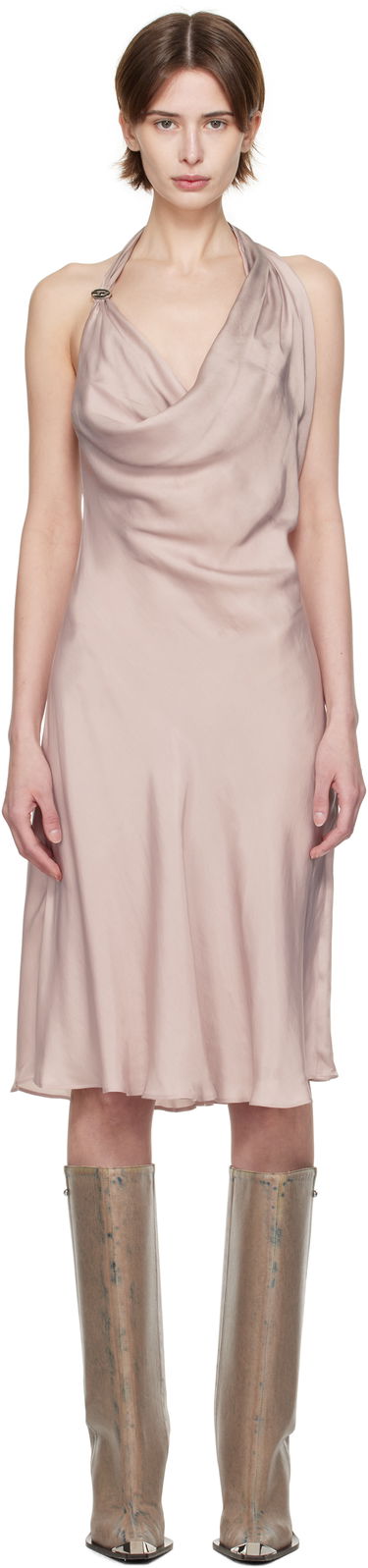Pокля Diesel Diesel D-Estiny Halter Neck Midi Dress Розово | A16221 0JNAC, 0