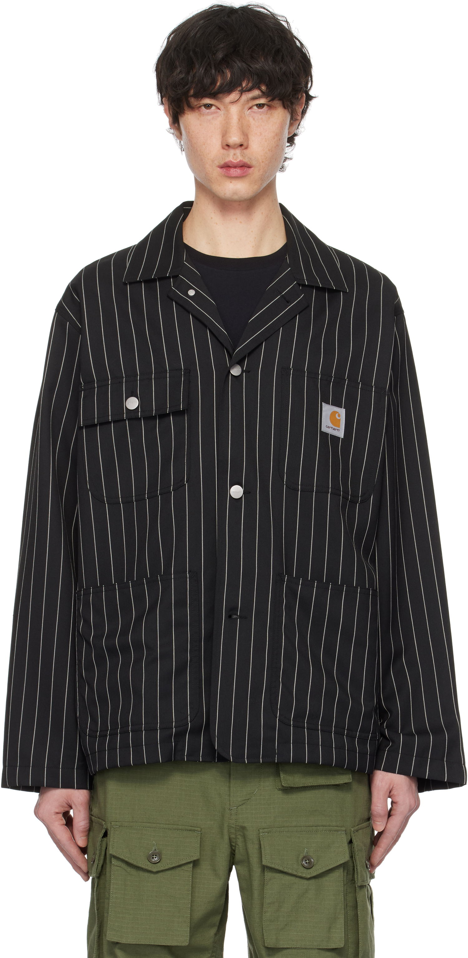 Яке Carhartt WIP Work In Progress Seaton Pinstriped Blazer Черно | I034437, 0