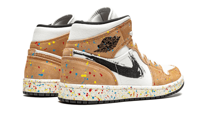 Кецове и обувки Jordan Air Jordan 1 Mid SE "Brushstroke" GS Многоцветен | DA8006-100, 1