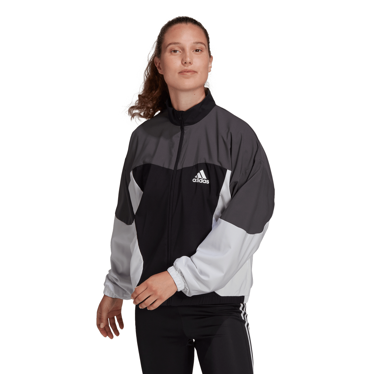 Суитчър adidas Originals Colorblock Woven Track Jacket Сиво | HD6819, 0