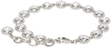 Гривна Amina Muaddi Crystal-Embellished Anklet Металик | IRIS ANKLET, 4