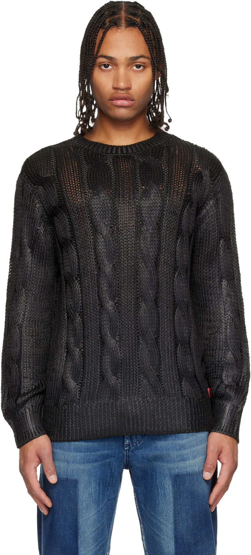 Пуловер Diesel K-Michiu Cable Knit Sweater Черно | A19187-0NKCP-9XX