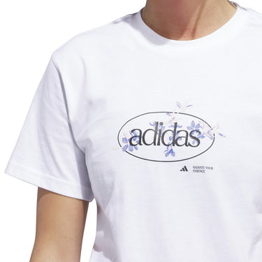 Тениска adidas Performance Floral Graphic T-Shirt Бяло | JI9432, 4