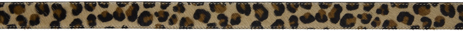 Колани UNDERCOVER UNDERCOVER Leopard Print Hair-On Leather Belt Кафяво | UP1E4W01, 1