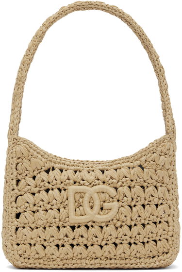 Голяма пазарска чанта Dolce & Gabbana Dolce & Gabbana Crochet Shoulder Bag Бежово | BB7657A4547, 0