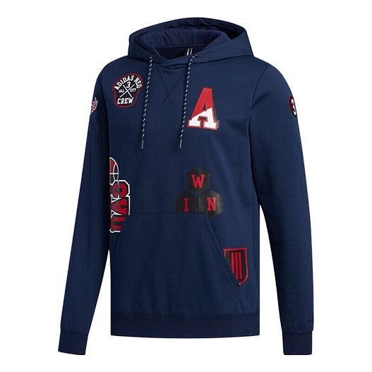 Суитчър adidas Originals Neo Pattern Casual Hoodie Тъмно синьо | EI4749, 0