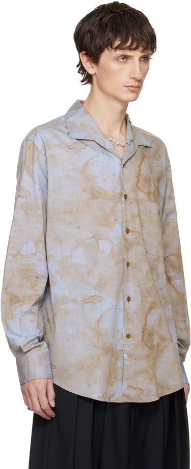 Риза Vivienne Westwood Vivienne Westwood Long Sleeve Camp Collar PJ Shirt with Stain Print Многоцветен | 35010023-LI002V-, 1