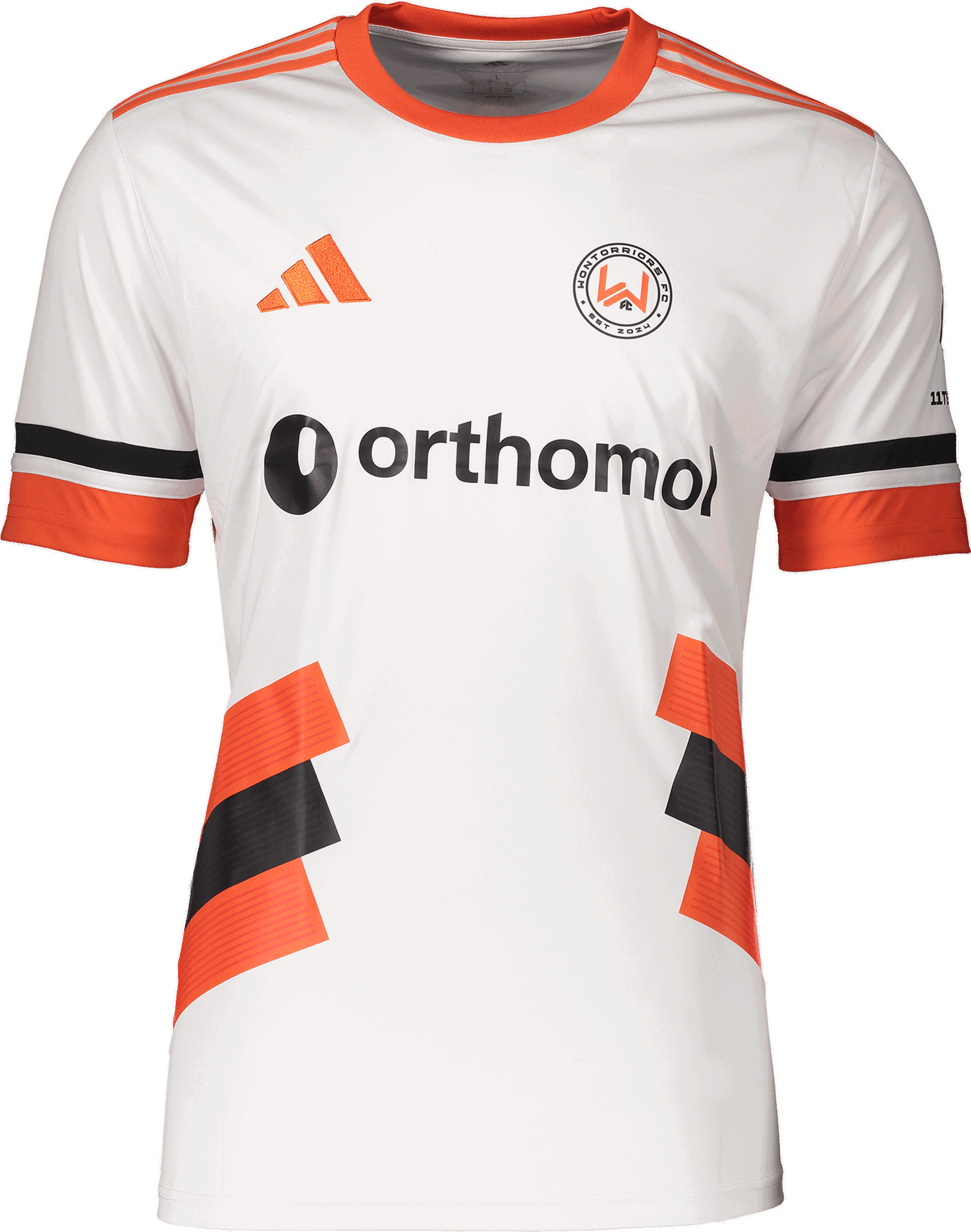 Фланелка adidas Originals Wontorriors FC 2025 White Football Jersey with Orange and Black Details Многоцветен | icwjd7459, 0