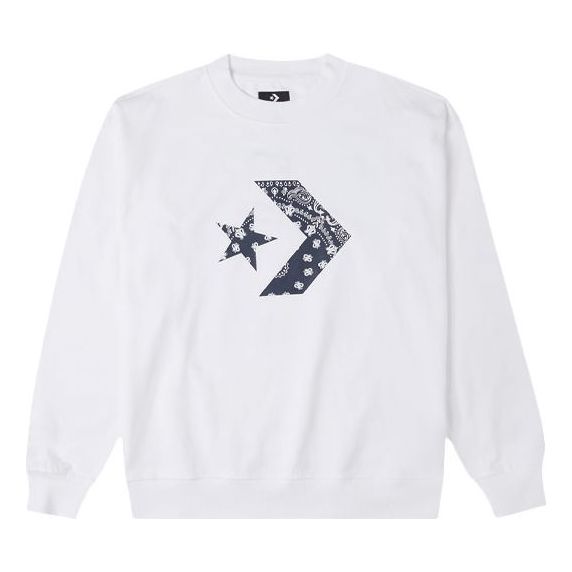 Суитчър Converse Converse Knit Logo Pullover Бяло | 10023164-A01