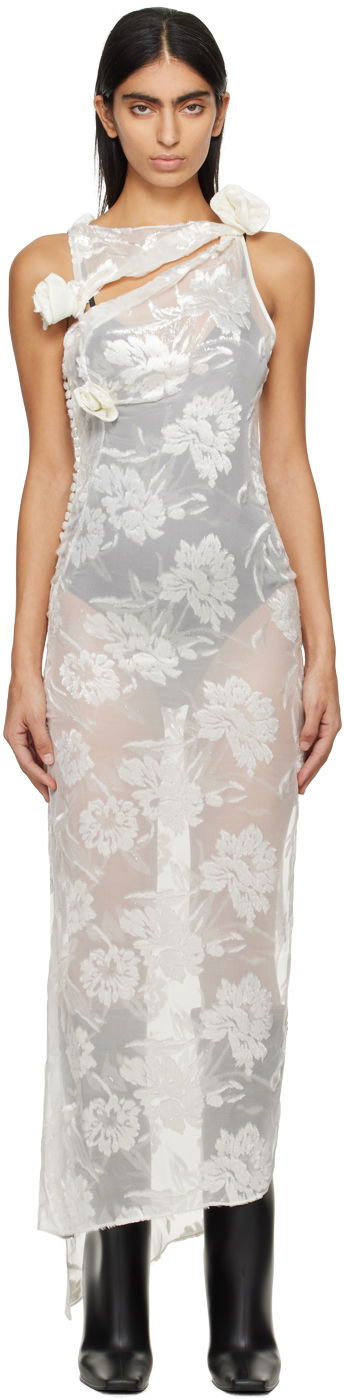 Pокля Coperni Coperni Exclusive Floral Maxi Dress Бяло | COPR44049, 0