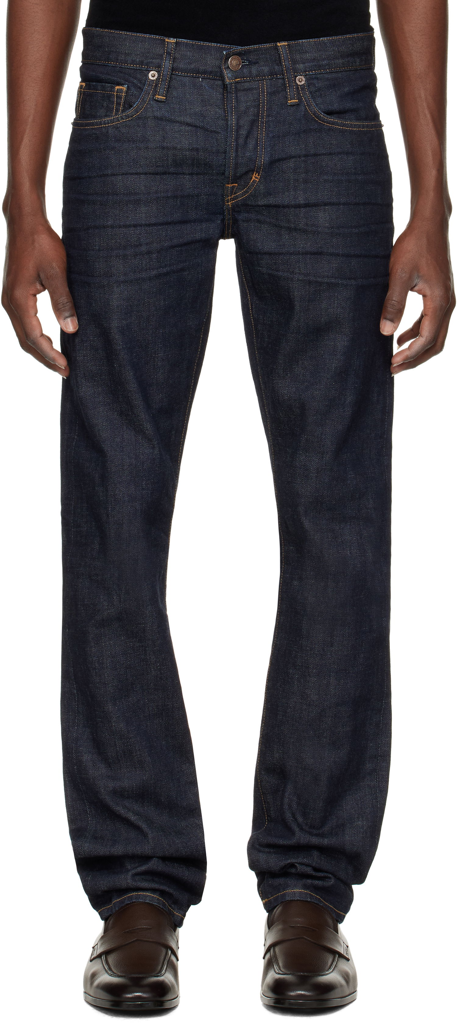 Дънки Tom Ford Tom Ford Selvedge Standard Fit Jeans Синьо | DPH001-DMC034S24, 0