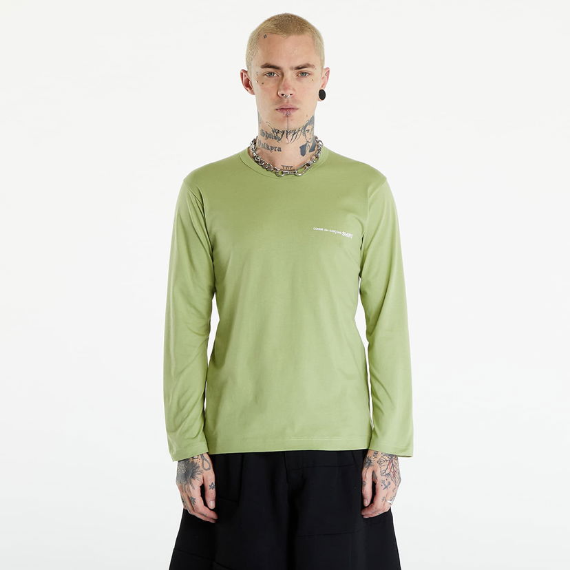 Тениска Comme des Garçons SHIRT Long Sleeve Tee Knit Khaki Зелено | FM-T024 Khaki