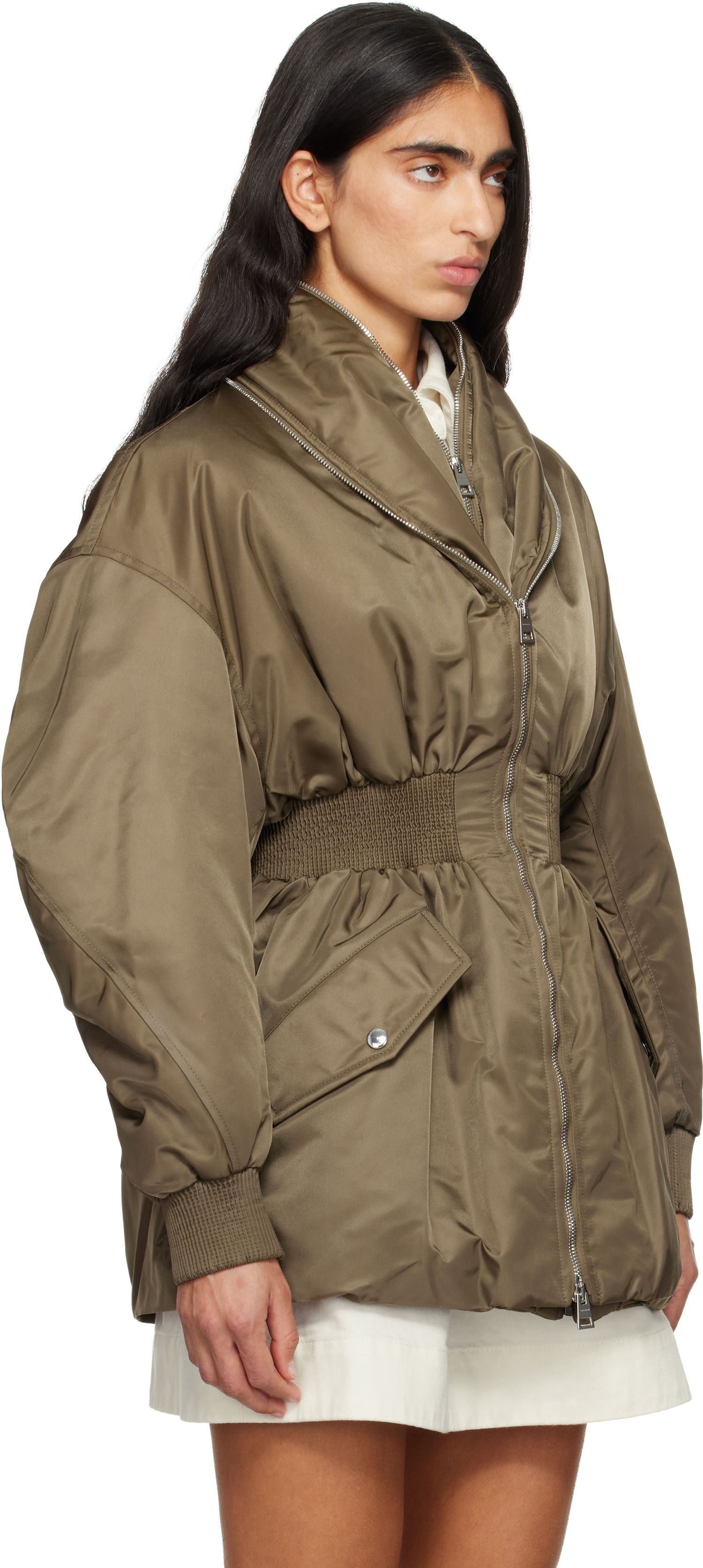 Яке бомбър Givenchy Hourglass Padded Bomber Jacket Зелено | BW00TH14JD305, 1