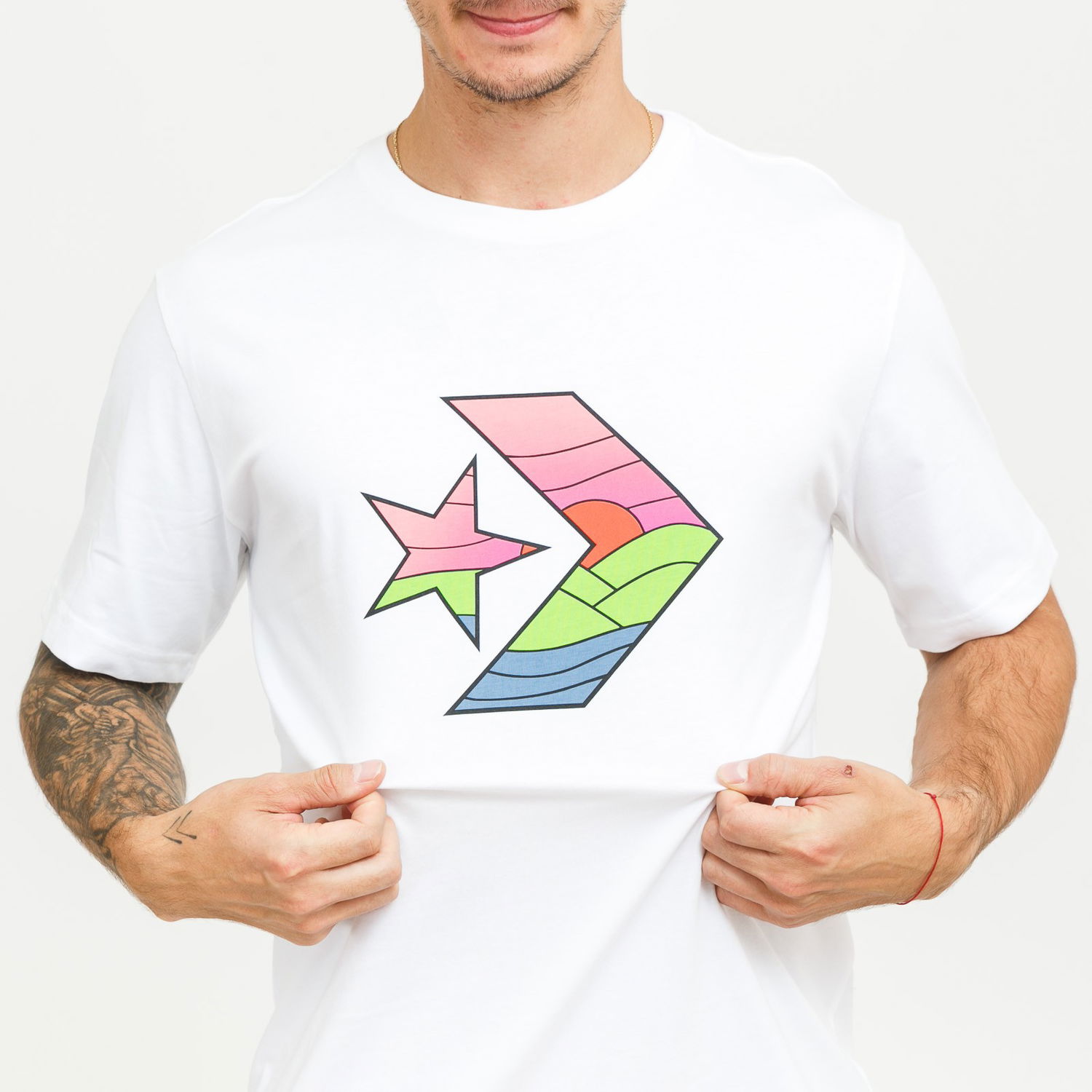 Тениска Converse STAR CHEVRON SUNSET SHORT SLEEVE TEE Бяло | 10021515-A01, 1