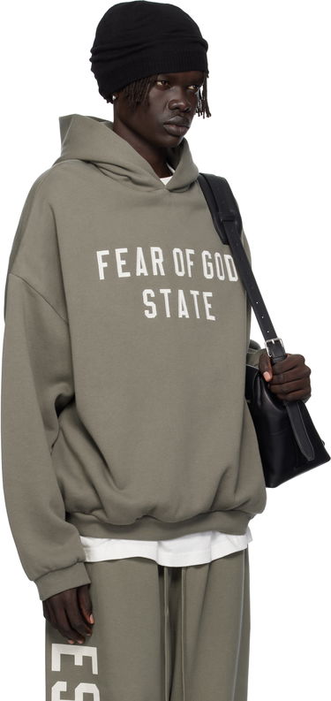 Суитчър Fear of God ESSENTIALS 90s Fit Fleece Hoodie Зелено | 192SP256217F, 1