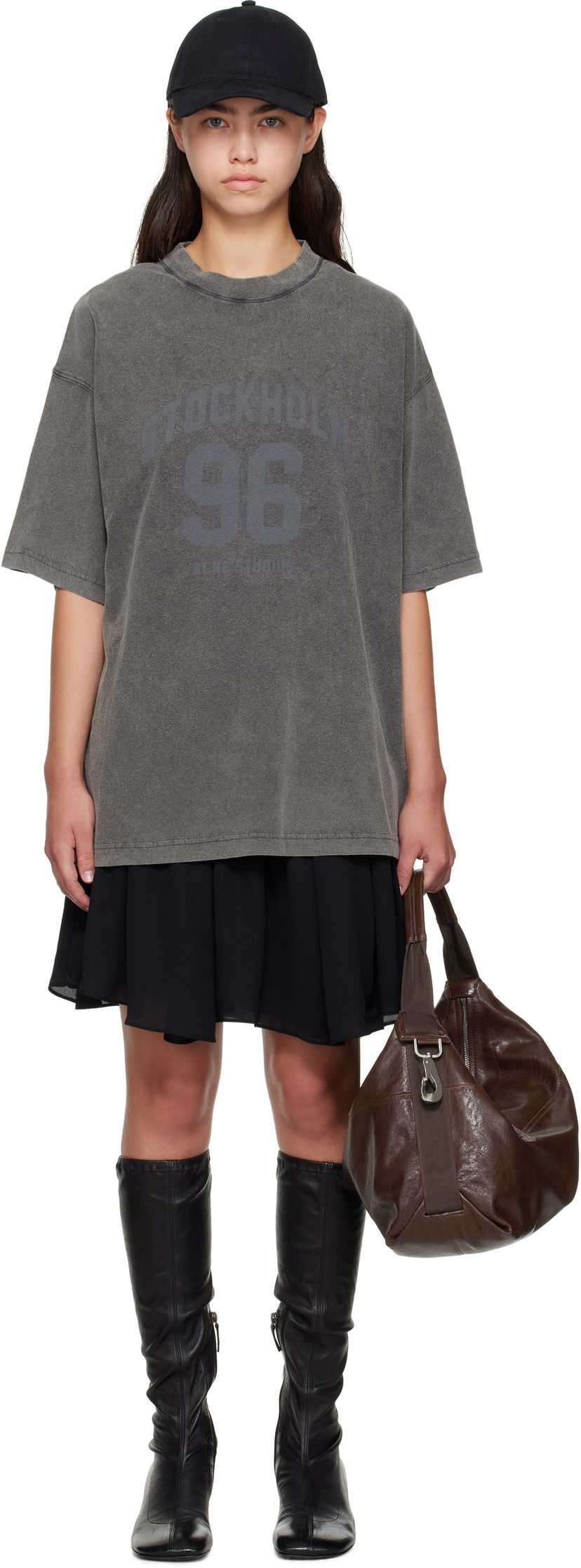 Pокля Acne Studios Acne Studios T-Shirt Minidress Черно | A20836-