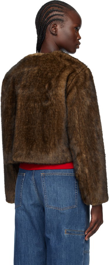 Яке Marc Jacobs Marc Jacobs Teddy Cropped Faux-Fur Jacket Кафяво | 2F5RJC058W07, 2