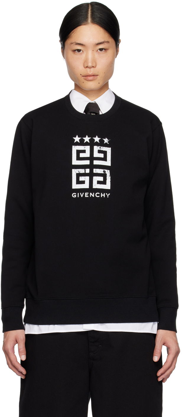 Суитчър Givenchy 4G Stars Sweatshirt Черно | BMJ0HA3YEL001, 0