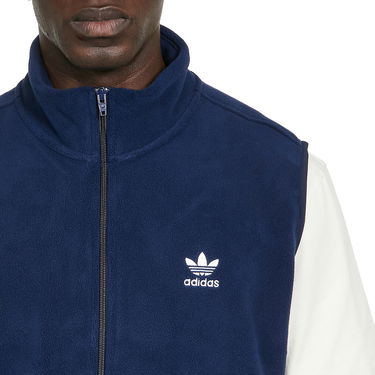 Жилетка adidas Originals 3-Stripes Fleece Vest Тъмно синьо | HK7391, 2