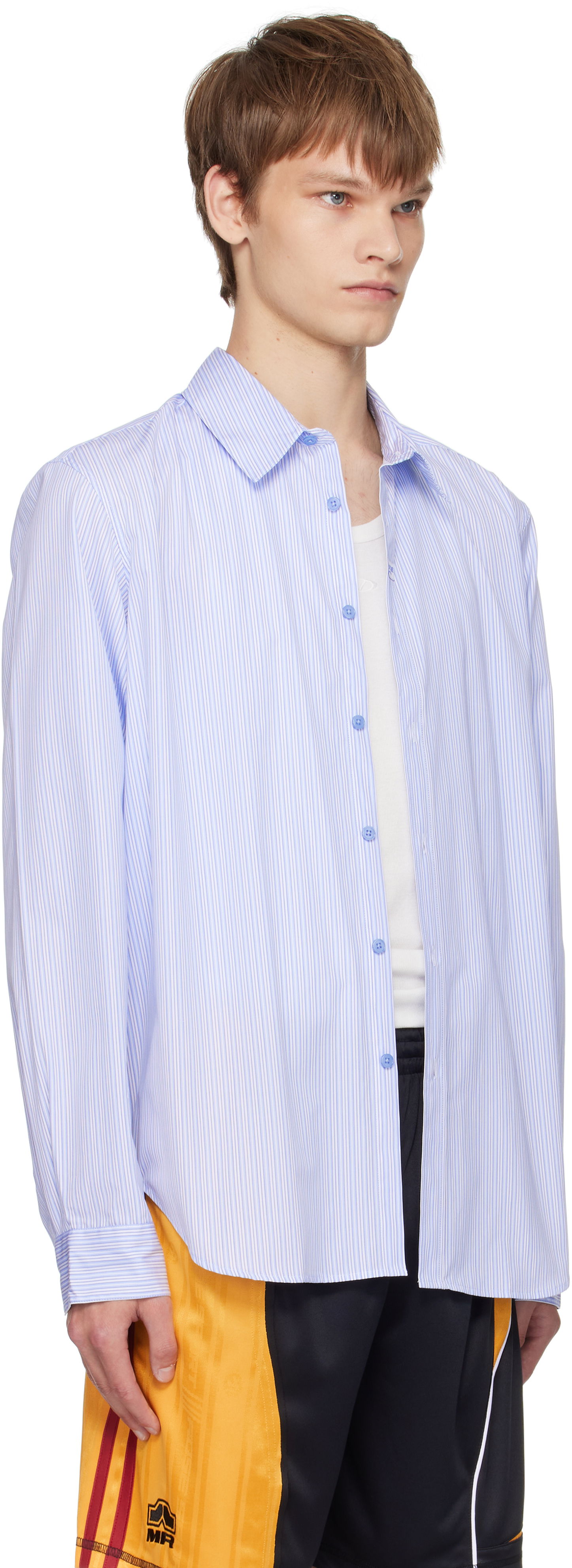 Риза Martine Rose Martine Rose Classic Striped Shirt Синьо | 401WS18531, 1