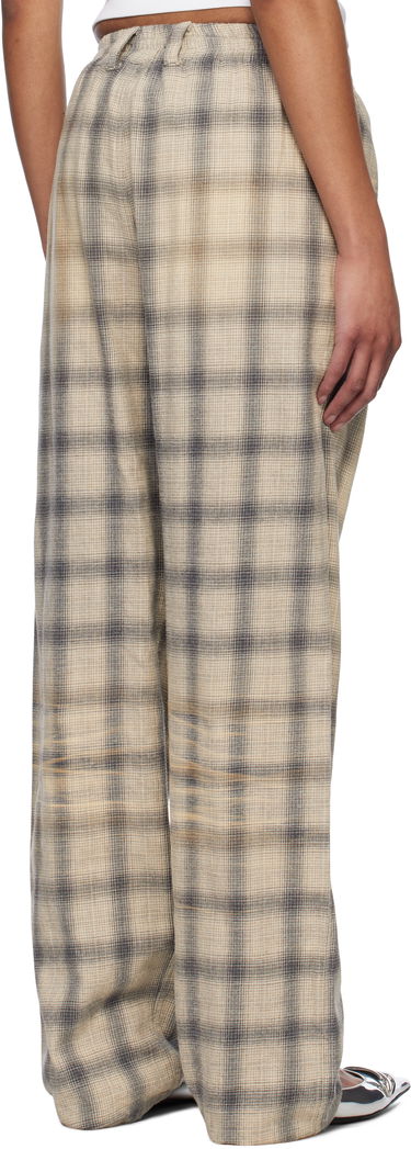 Спортни панталони We11done We11done Washed Checkered Trousers Бежово | WD-PT0-25-265-U-GY, 2