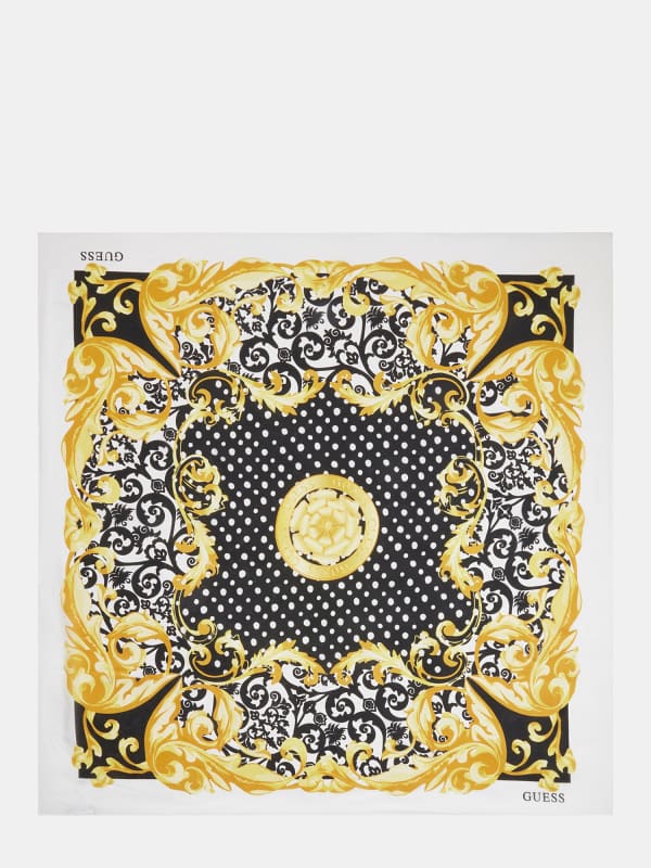 Шал GUESS Silk Baroque-Print Foulard Жълто | AW5168SIL20