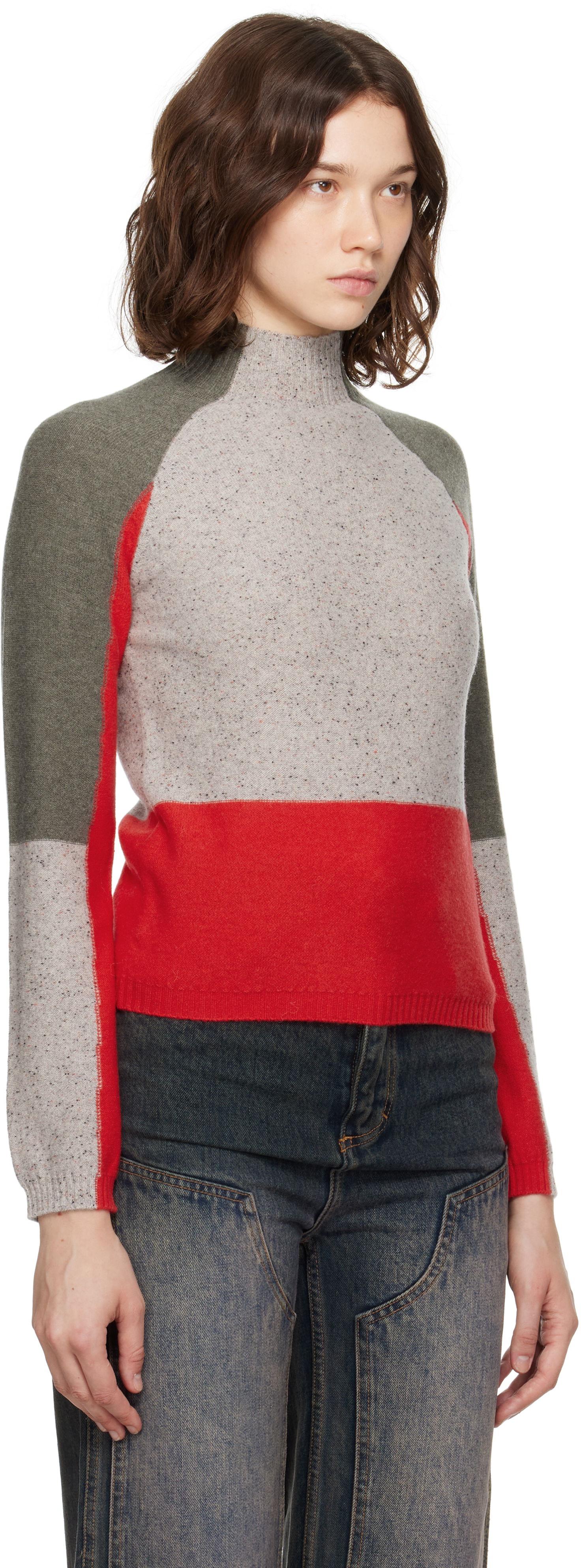 Пуловер Eckhaus Latta Eckhaus Latta Racer Color-Block Turtleneck Многоцветен | 8259-EL-PF25-W -, 1