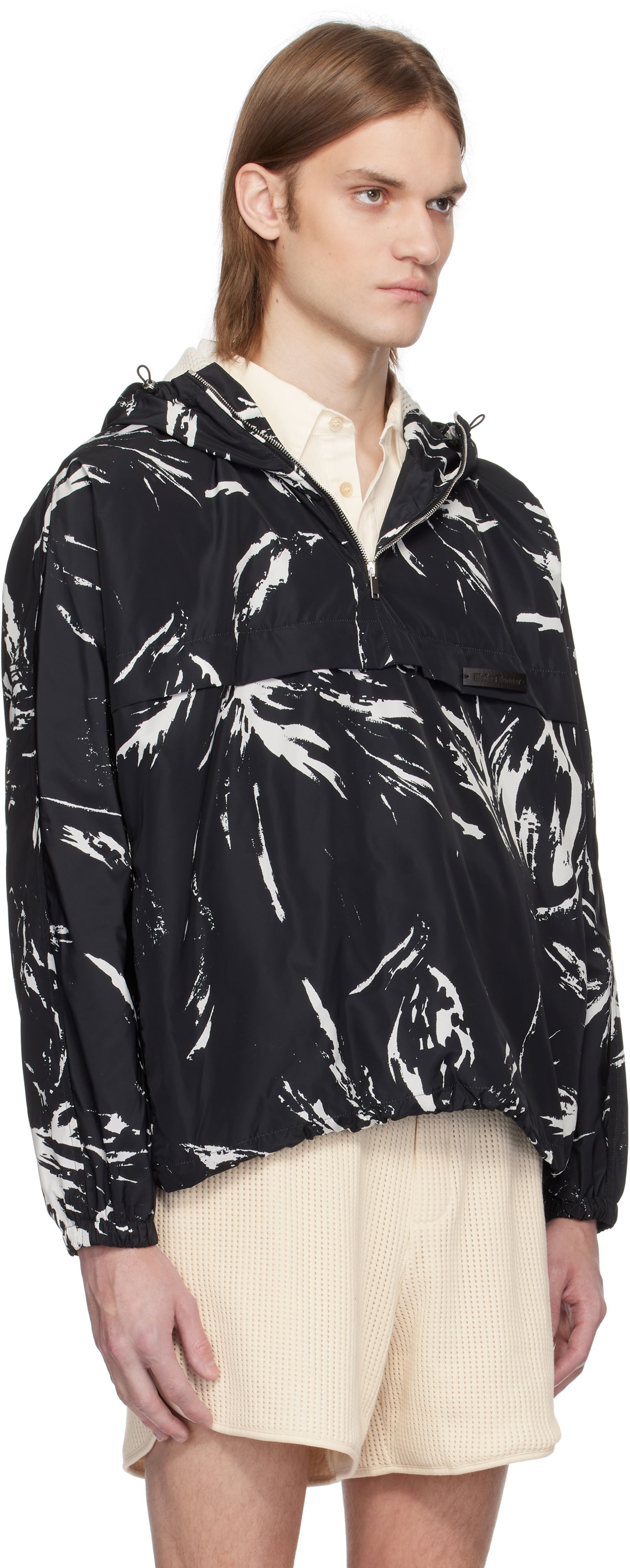 Ветровка Wales Bonner Wales Bonner Bloom Print Anorak Черно | MS25JA03-PA01-9900 PRINT NYLON, 1