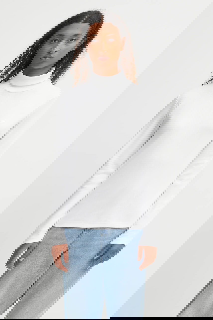 Тениска Carhartt WIP Philipa Long Sleeve Ribbed Mockneck T-Shirt Бяло | I035470.02XX, 0