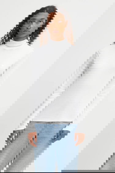 Тениска Carhartt WIP Philipa Long Sleeve Ribbed Mockneck T-Shirt Бяло | I035470.02XX, 0