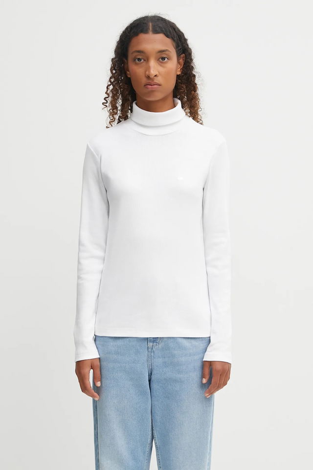 Philipa Long Sleeve Ribbed Mockneck T-Shirt