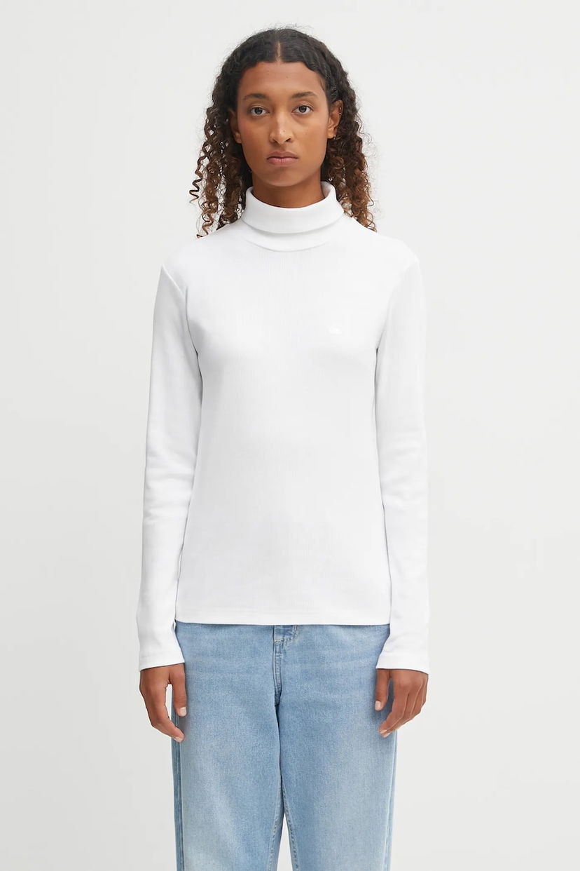 Тениска Carhartt WIP Philipa Long Sleeve Ribbed Mockneck T-Shirt Бяло | I035470.02XX