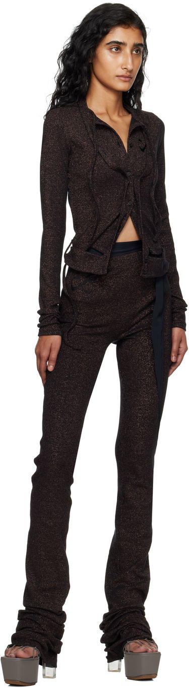 Пуловер Ottolinger Ottolinger Double Closure Rib Knit Cardigan Черно | 104-600204-03, 3