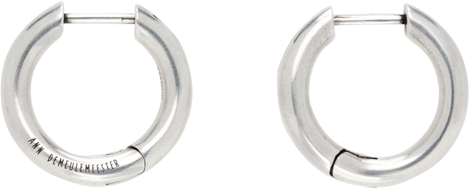 Обеци Ann Demeulemeester Ann Demeulemeester Alina Silver-Tone Hoop Earrings Металик | 2520-W-JE06-JW020-070, 0