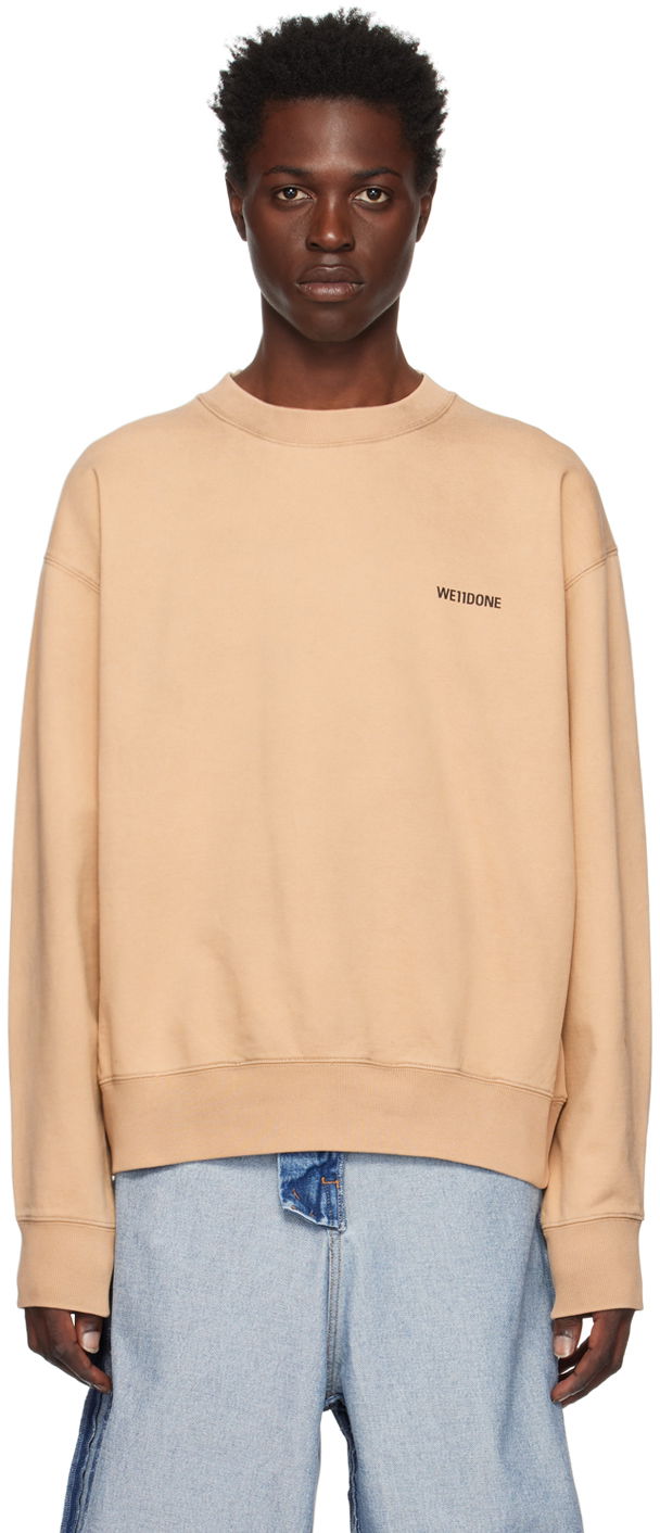 Пуловер We11done Printed Sweatshirt Бежово | WD-TS3-22-707-U-BG, 0