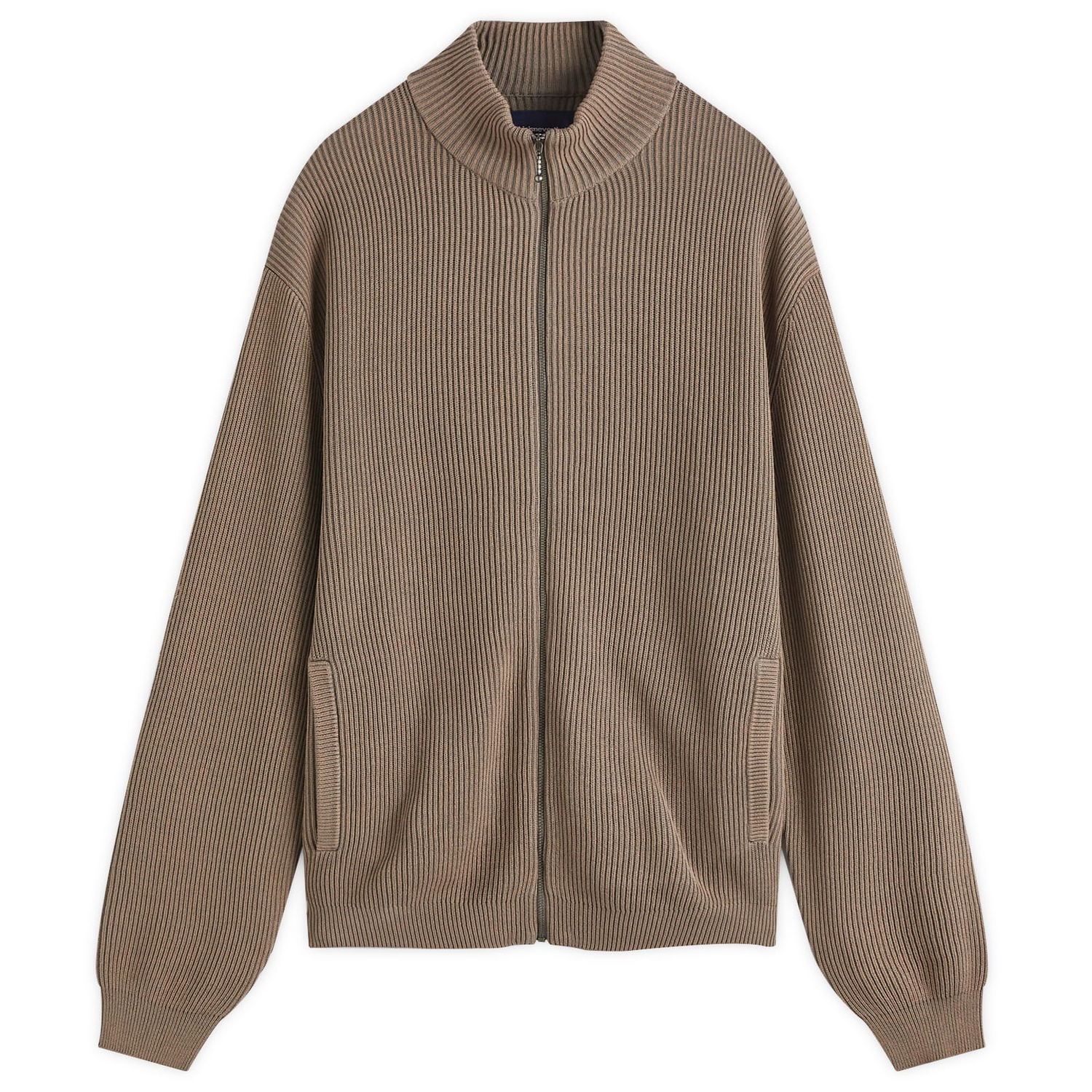 Пуловер thisisneverthat Full Zip Knit Large Сиво | TN243KKNZK01-GRY, 0