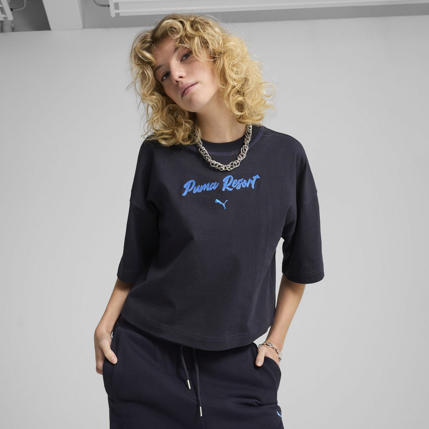 Тениска Puma PREMIUM ESS Oversized T-Shirt Черно | 629776_16, 0