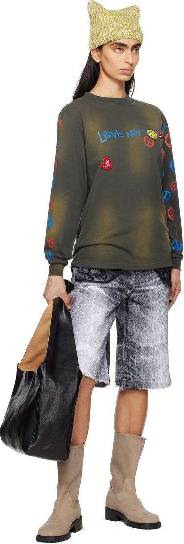 Тениска Andersson Bell Andersson Bell 'Love Not War' Long Sleeve T-shirt Зелено | atb1254u, 3