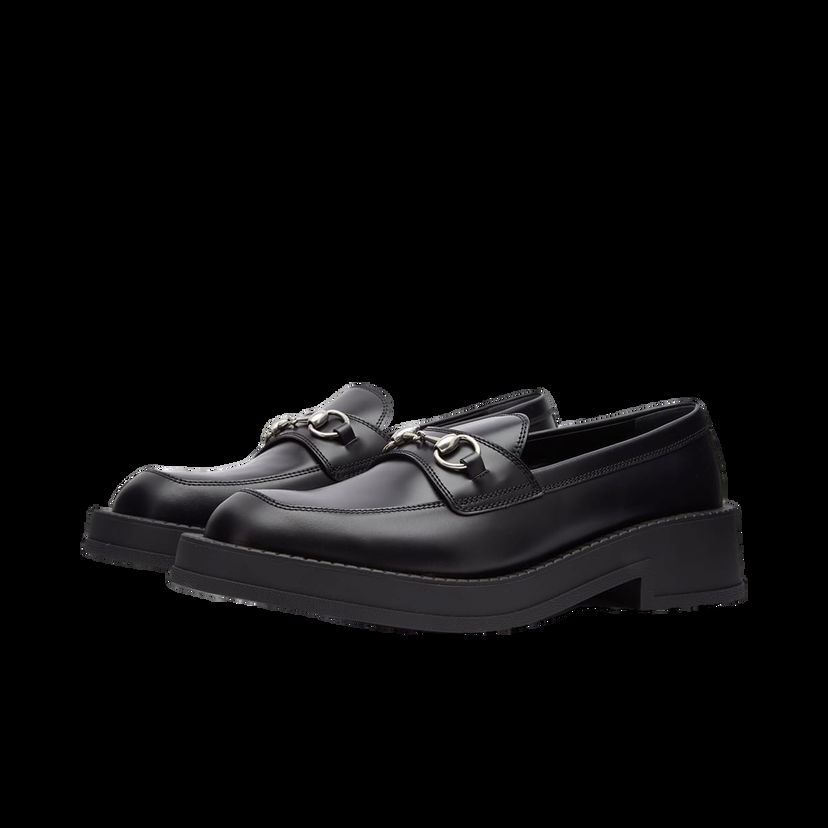 Кецове и обувки Gucci Men's Genk Chunky Loafer Black Черно | 719754-0GQ00-1000