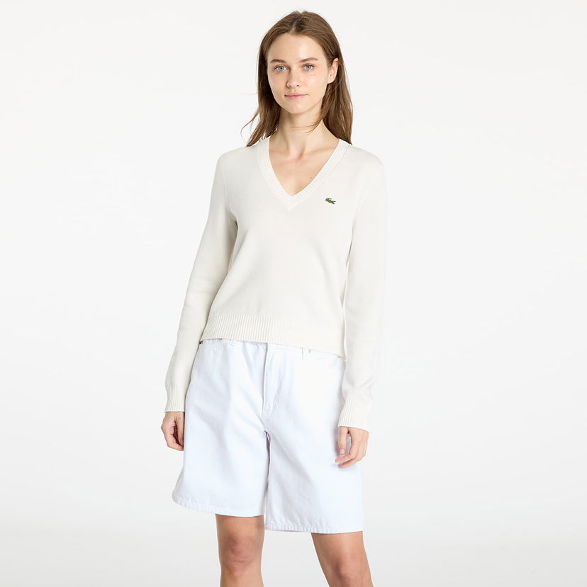 Пуловер Lacoste Sweaters Flour 36 Бяло | AF3324 70V