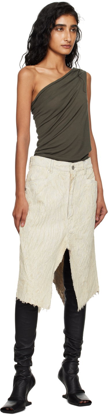 Пола Rick Owens Rick Owens Concordians Midi Skirt Бяло | RP02E4377 MMC, 3