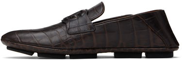 Облекло Dolce & Gabbana Dolce&Gabbana Calfskin Driver Loafers Кафяво | A50583AA446, 2