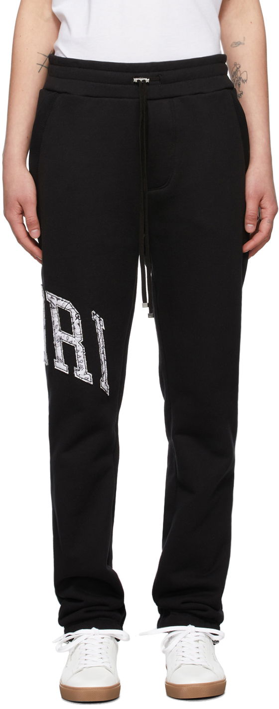 Спортни панталони AMIRI AMIRI Logo Varsity Lounge Pants Черно | MJSP003, 0