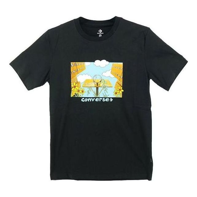 Тениска Converse Overgrown Hoops Graphic Tee Черно | 10023257-A01, 0