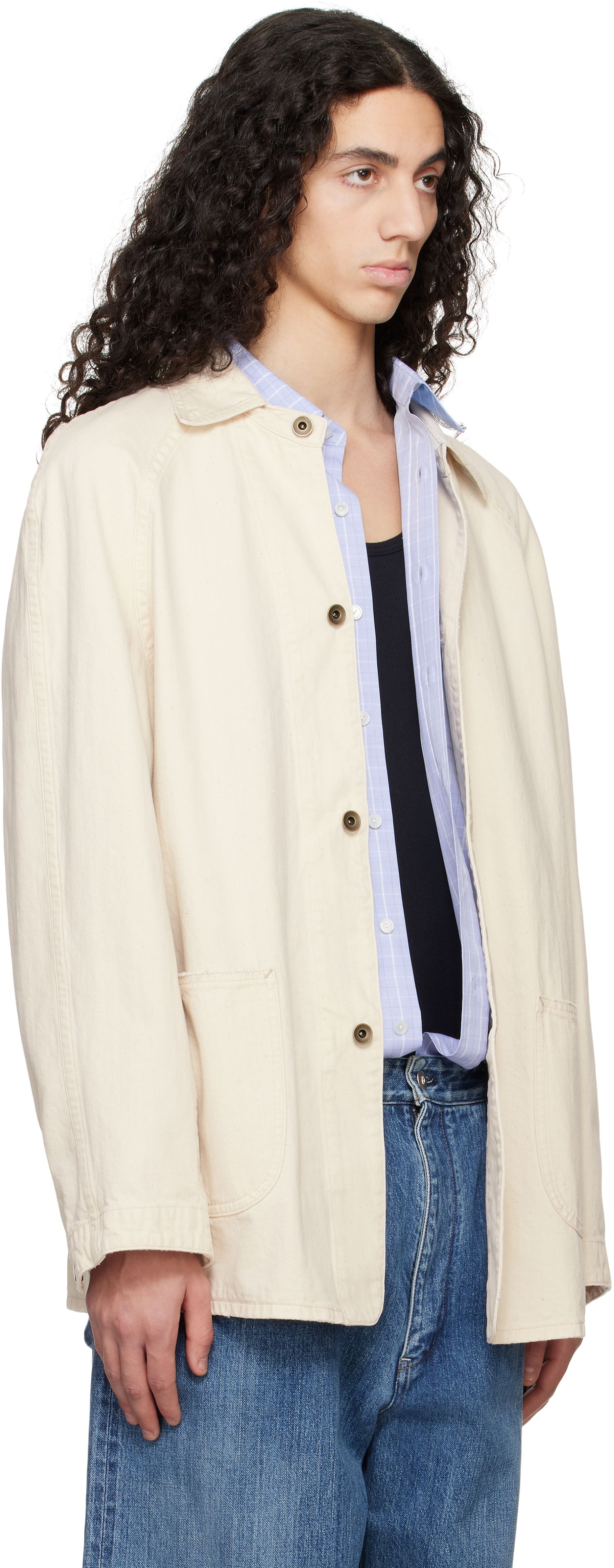 Яке Maison Margiela Maison Margiela Sports Denim Jacket Бежово | S50AM0635 M30023, 1