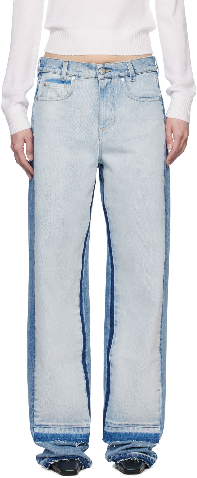 Stella McCartney Contrast Panel Straight Leg Jeans
