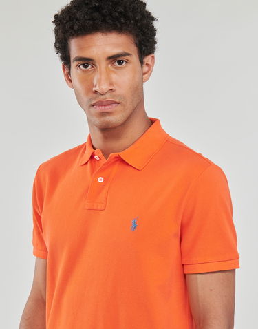 Поло тениска Polo by Ralph Lauren Cotton Polo Shirt Tee Оранжево
 | 710680784326, 4