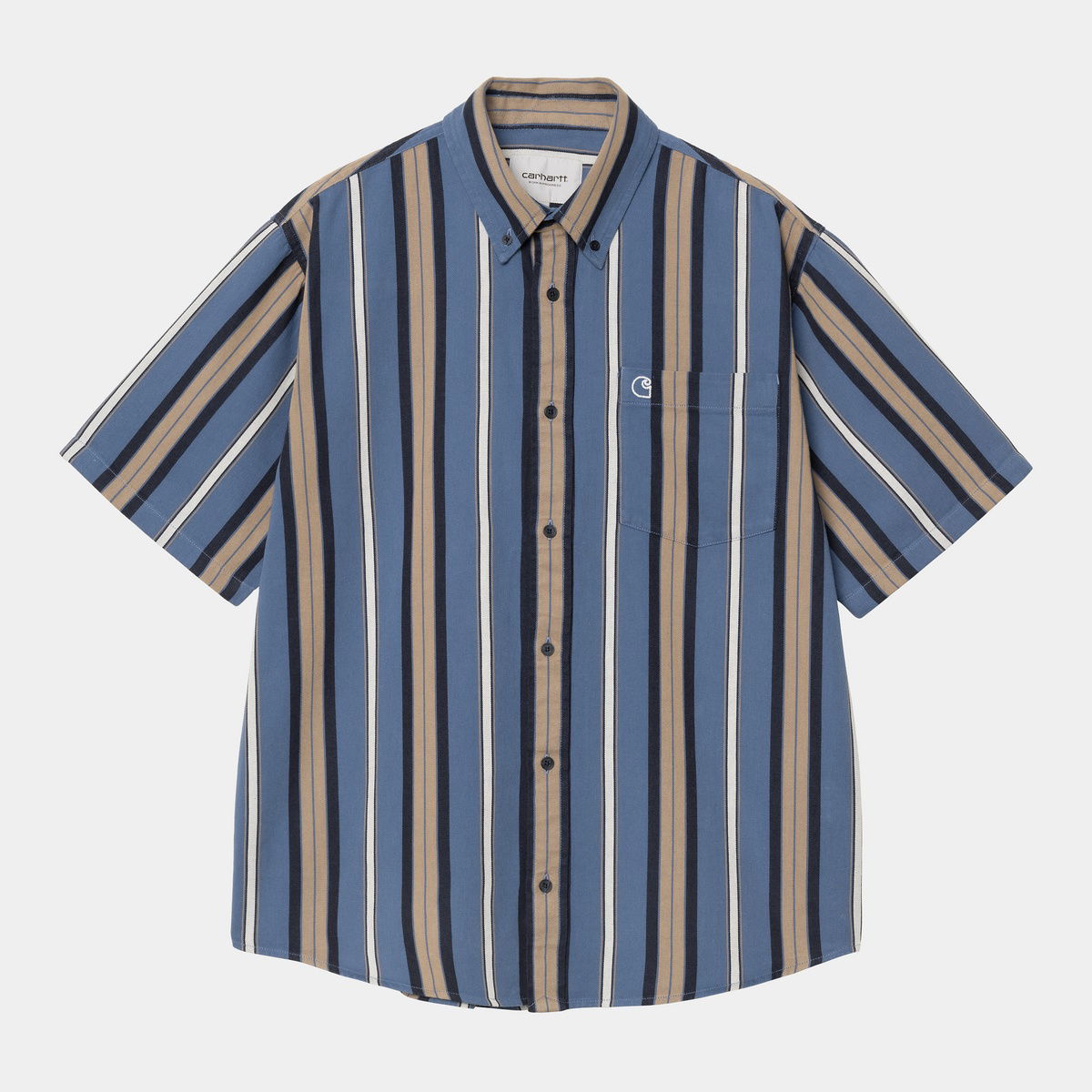 Риза Carhartt WIP Carhartt WIP Jarrell Stripe Short Sleeve Shirt Синьо | I034536_2, 0